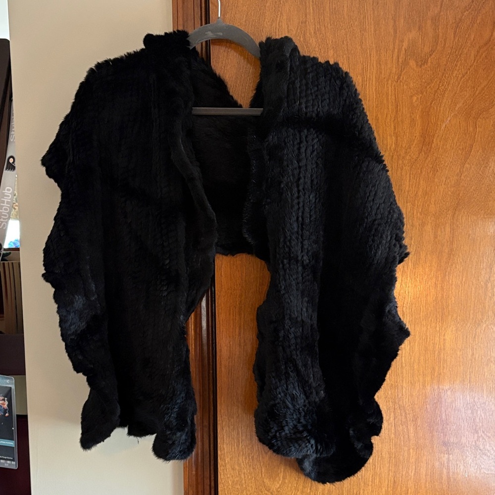 Neiman Marcus Black Mink Shoulder Wrap